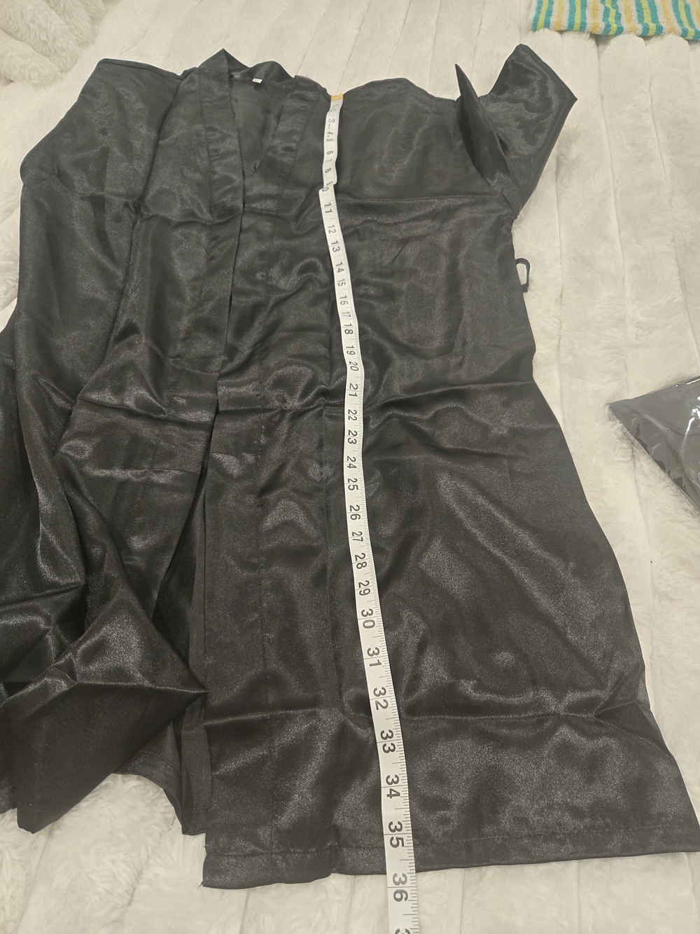 Set Of 5 , Black Satin Robes with Gold "Bridesmaid" and "Maid of Honor" Script - Picture 5 of 12